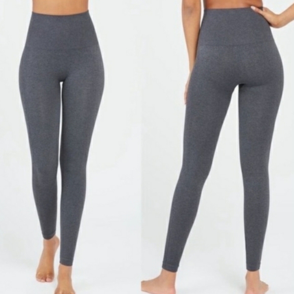 Spanx Look At Me Now Seamless Leggings Gray XL - Picture 1 of 10